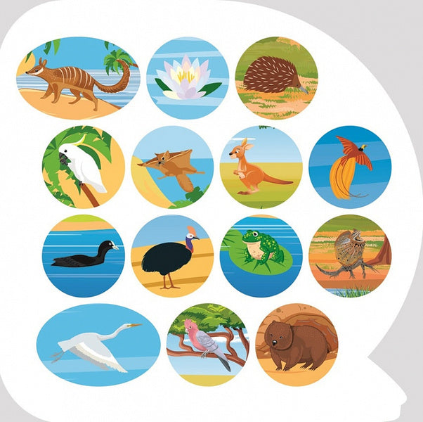 Animals Of Australia Educational Stickers - Тварини Австрал Пзнавальн налпки - Author not specified 9786175241615-6