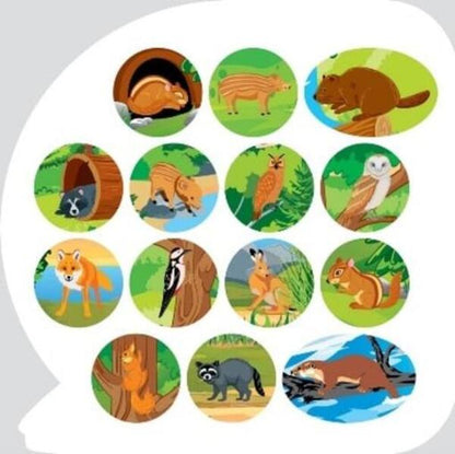 Animals Of North America Educational Stickers - Тварини Пвнчно Америки Пзнавальн налпки - Author not specified 9786175241646-5