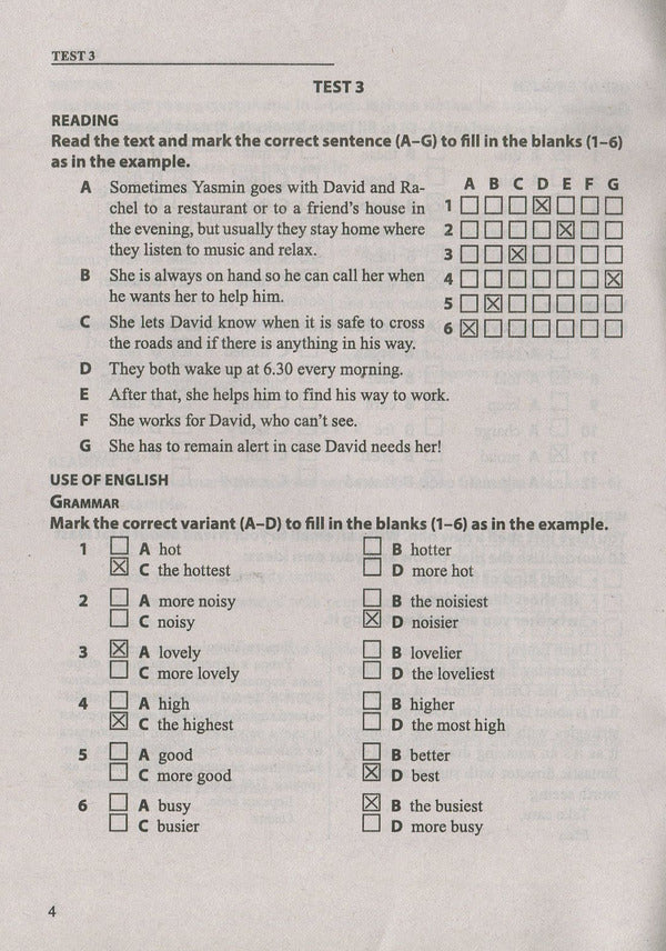 Answers to the final test papers for DPA in English. Grade 9 / Відповіді до підсумкових контрольних робіт для ДПА з англійської мови. 9 клас Алла Марченко, Наталия Лесишин 978-966-07-2951-3-6