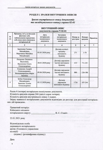Archive of the notary. Sample documents / Архів нотаріуса. Зразки документів Дмитрий Журавлев, Екатерина Чижмарь, Оксана Коротюк 978-617-71-59-73-4-5