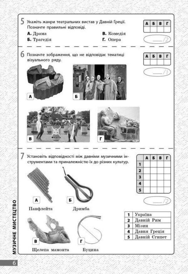 Art. Grade 8. Current And Final Assessment By Results Groups And Diagnosing Work / Мистецтво. 8 клас. Поточне та підсумкове оцінювання за групами результатів і діагностувальна робота Oksana Komarovskaya, Valery Vlasov / Оксана Комаровська, Валерія Власова 9786170999511-5