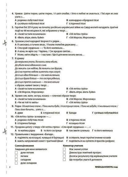 Assessment Ukrainian Literature All Diagnostic Works 9Th Grade O V Zabolotny, O V Slonivska, I V Yarmulska - Оцнювання Укранська лтература Ус дагностувальн роботи 9 клас Заболотний О В , Слоньовська О В , Ярмульська  В Olga Kucinko - Ольга Куцинко 9786170044471-4