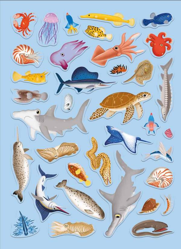 At sea. Cool stickers / У морі. Прикольні наліпки  978-966-429-747-6-3