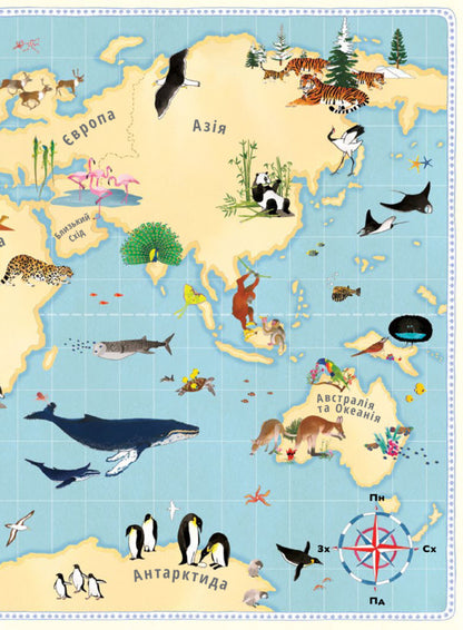 Atlas of animals / Атлас тварин Эмили Хокинс, Рейчел Уильямс 978-617-7563-38-8-5