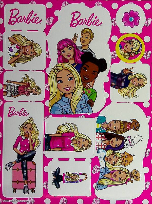 Barbie. Coloring with stickers / Барбі. Розмальовка з наліпками  978-966-943-819-5-3