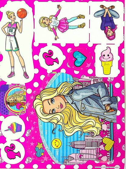 Barbie. Coloring with stickers / Барбі. Розмальовка з наліпками  978-966-943-819-5-4