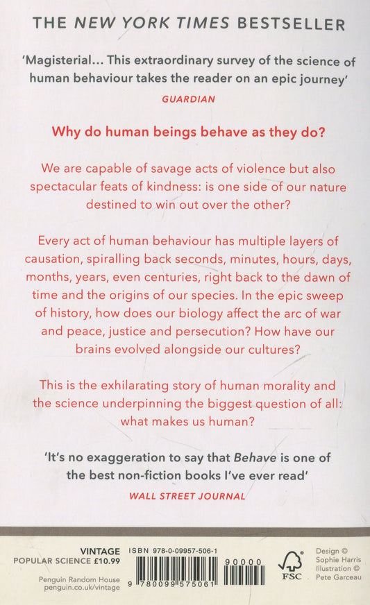 Behave. The Biology Of Humans At Our Best And Worst Robert Sapolsky / Роберт Сапольски 9780099575061-2