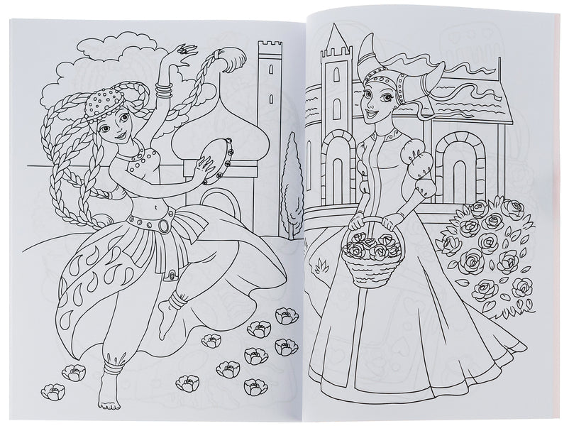 Big coloring book. Girl and flowers / Велика книга розмальовок. Дівчатка та квіти  9789667514716-5