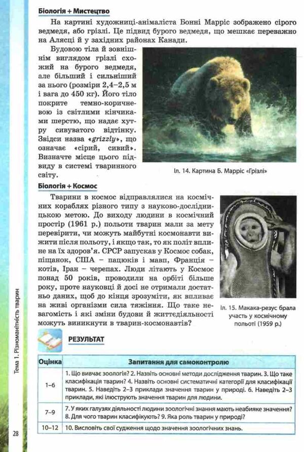 Biology. 7th grade. Textbook / Біологія. 7 клас. Підручник Валерий Соболь 978-966-682-351-2-6