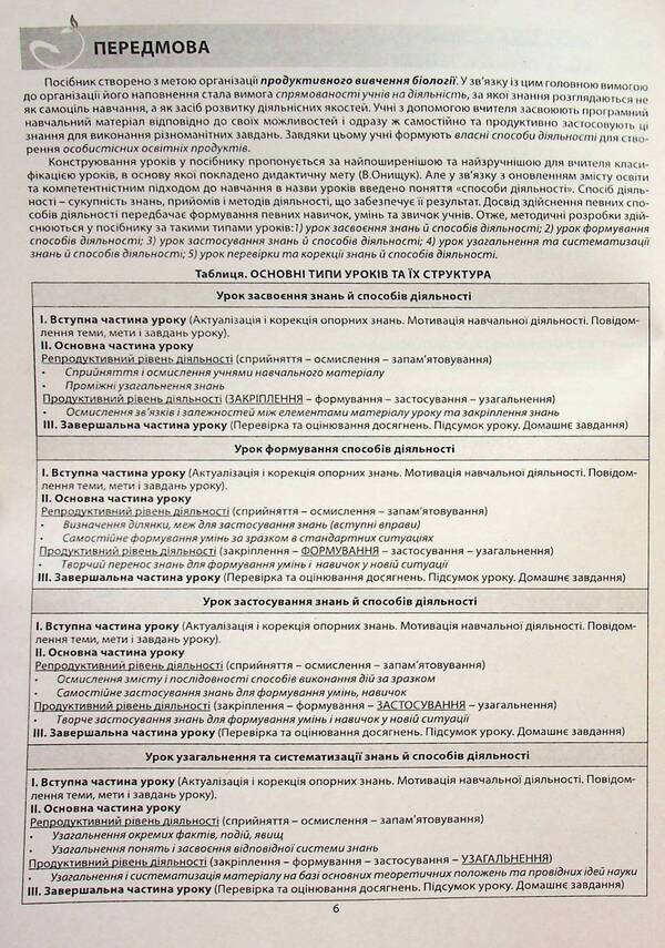 Biology. 8Th Grade A Book For A Teacher. Lesson Notes - Бологя. 8 клас. Книга для вчителя. Конспекти урокв Valery Sobol - Валерй Соболь 9786175392331-6