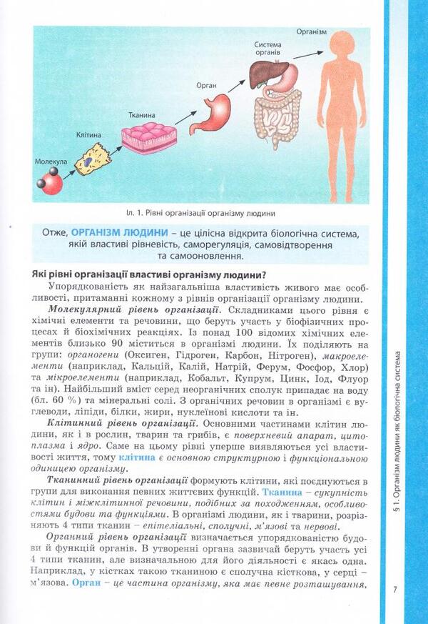 Biology. 8th grade Textbook / Біологія. 8 клас. Підручник В. Соболь 978-966-682-381-9-5