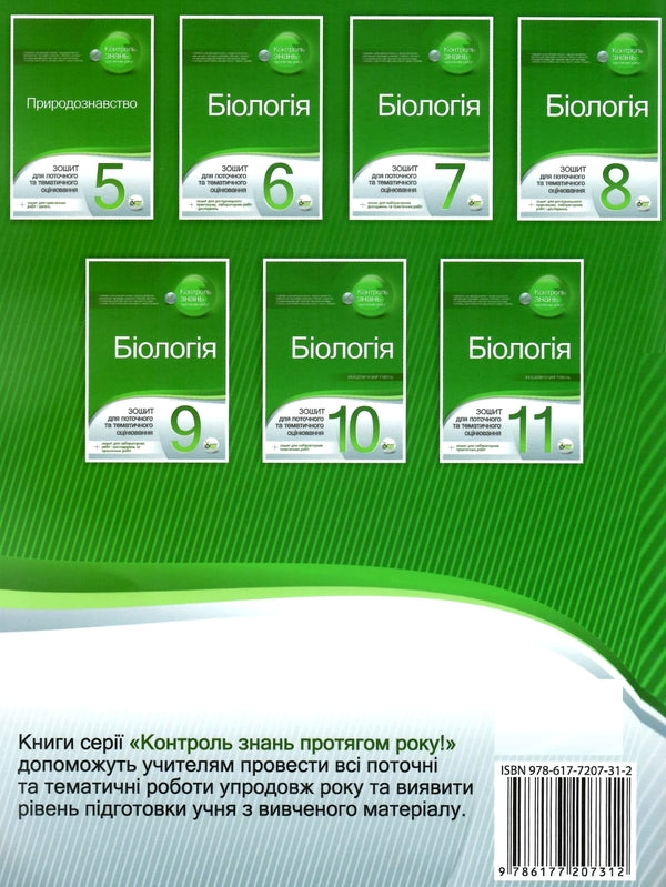 Biology. 8th grade Workbook for current and thematic assessment (+ workbook for research workshop, laboratory work and research) / Біологія. 8 клас. Зошит для поточного та тематичного оцінювання (+ зошит для дослідницького практикуму, лабораторних робіт і досліджень) Ольга Кулинич, Людмила Юрченко 978-617-7207-31-2-2