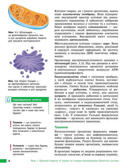 Biology. Grade 8. Textbook / Біологія. 8 клас. Підручник Ольга Таглина, Андрей Самойлов, Ольга Утевская, Людмила Довгаль 978-617-09-9589-6-6
