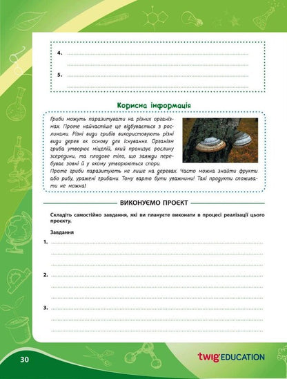 Biology. Notebook For Project Works. 7Th Grade / Біологія. Зошит для проєктних робіт. 7 клас Alexandra Demochko, Natalia Ishchenko, Viktoria Kruglova / Олександра Демочка, Наталія Іщенко, Вікторія Круглова 9786170989772-4