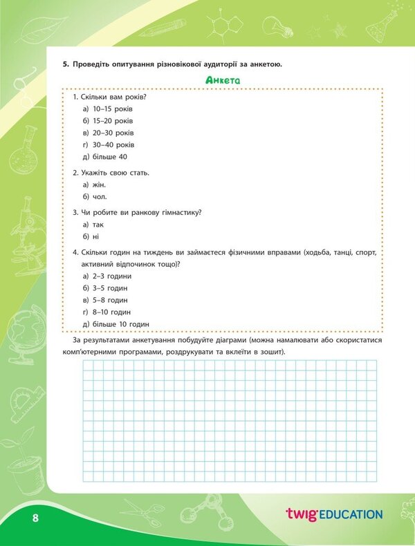 Biology. Notebook For Project Works. 8Th Grade / Біологія. Зошит для проєктних робіт. 8 клас Natalia Ishchenko, Alexandra Demochko, Viktoria Kruglova / Наталія Іщенко, Олександра Демочко, Вікторія Круглова 9786170989789-3