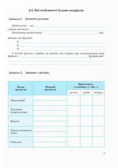 Biology. Workbook. 7Th Grade (To The Textbook Balan P.) / Біологія. Робочий зошит. 7 клас. (До підручника Балан П.) Iryna Zharkova, Larisa Mechnyk / Ірина Жаркова, Лариса Мечник 9789660743502-3