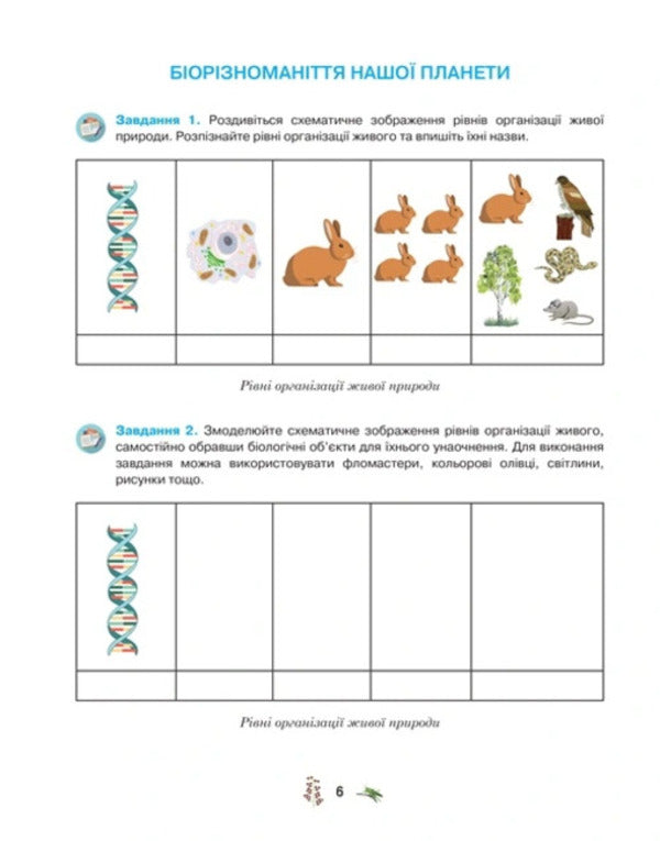 Biology Workbook Of The 7Th Grade Student / Робочий зошит з біології учня 7 класу Oksana Anderson, Maryna Vyhrenko, Arseny Anderson / Оксана Андерсон, Марина Вихренко, Арсений Андерсон 9789661650977-5