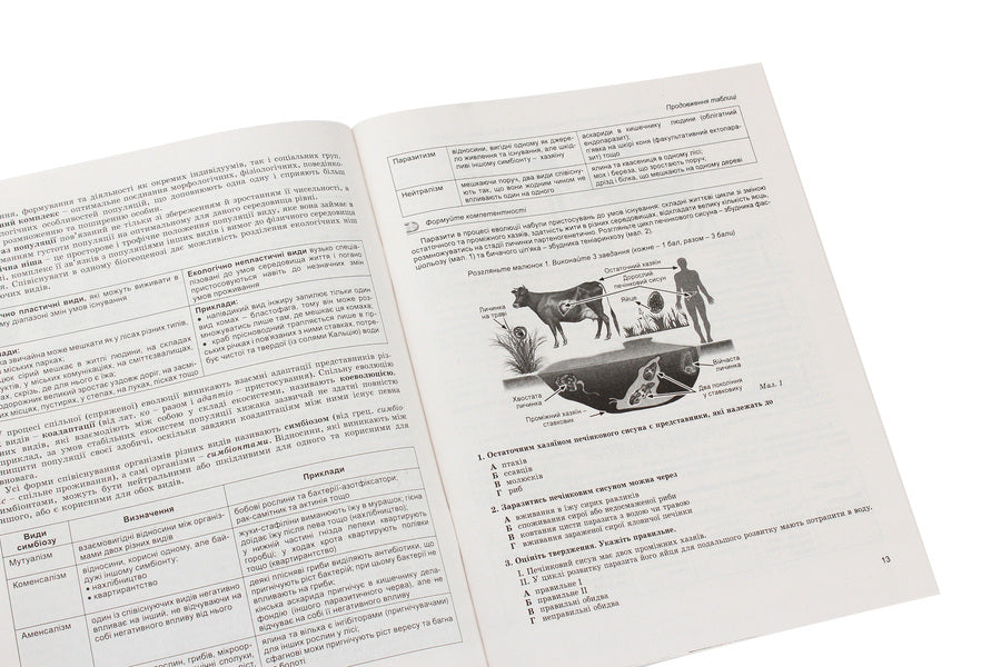 Biology and ecology. 11th grade A workbook for the formation and verification of subject competences / Біологія та екологія. 11 кл. Зошит для формування та перевірки предметних компетентностей О. Кулинич 978-966-11-1053-2-4