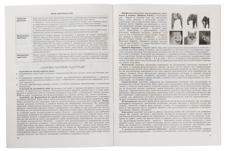 Biology and ecology. 11th grade A workbook for the formation and verification of subject competences / Біологія та екологія. 11 кл. Зошит для формування та перевірки предметних компетентностей О. Кулинич 978-966-11-1053-2-3