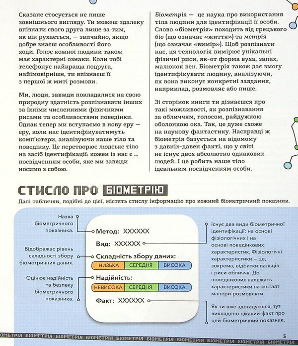 Biometrics and systems that work for your security / Біометрія та системи, що працюють для твоєї безпеки Мария Бирмингем 978-617-09-7352-8-6