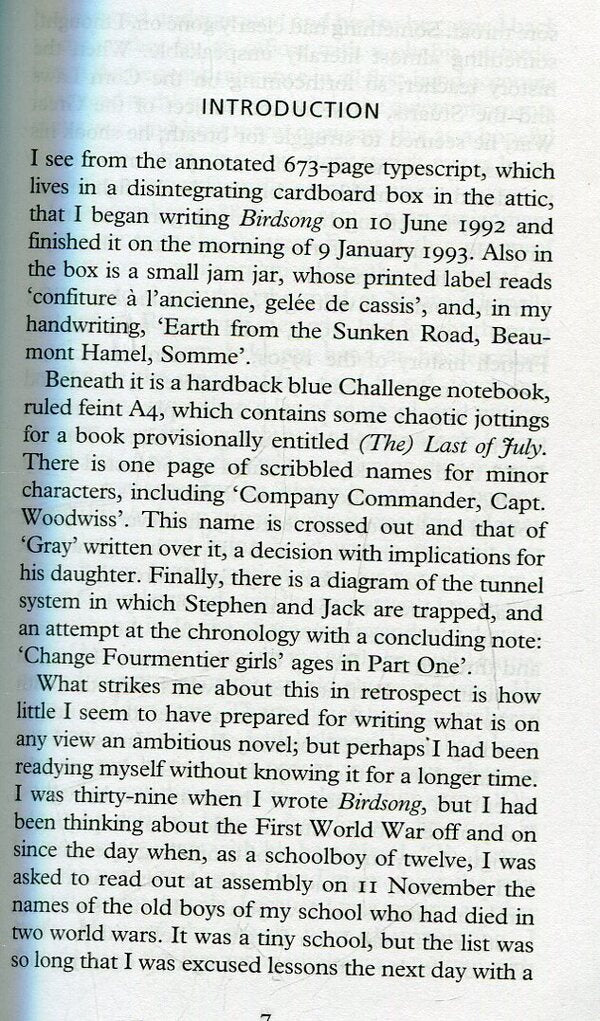 Birdsong / Birdsong Себастьян Фолкс 978-1-909621-01-5-6