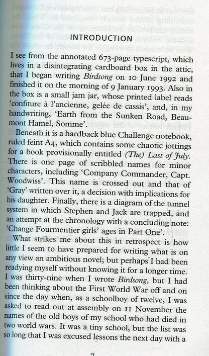 Birdsong / Birdsong Себастьян Фолкс 978-1-909621-01-5-6