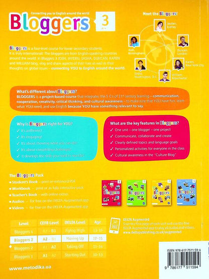 Bloggers 3 (A2) Student's Book / Bloggers 3 (A2) Student's Book Лаура Бродбент 978-617-7511-59-4-2
