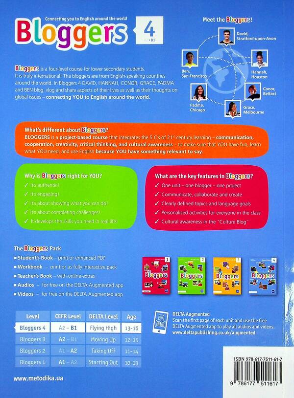 Bloggers 4 (B1) Student's Book / Bloggers 4 (B1) Student's Book Лаура Бродбент 978-617-7511-61-7-2