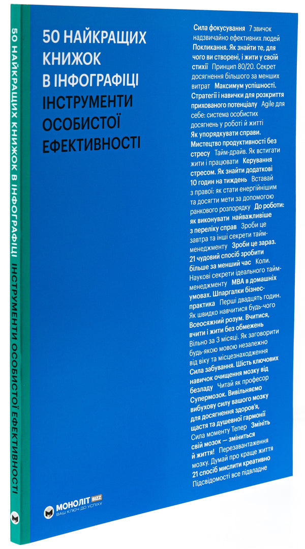 Book 50 of the best books in infographic. Personal performance tools / Книга 50 найкращих книжок в інфографіці. Інструменти особистої ефективності  978-617-7966-59-2-3