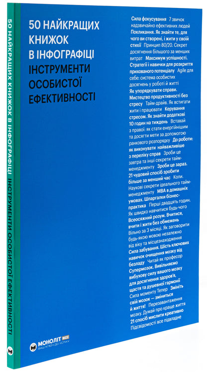 Book 50 of the best books in infographic. Personal performance tools / Книга 50 найкращих книжок в інфографіці. Інструменти особистої ефективності  978-617-7966-59-2-3