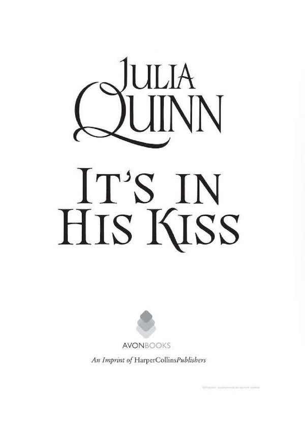 Bridgerton. It's In His Kiss. Book 7 / Bridgerton. It's In His Kiss. Book 7 Джулия Куин 9780349429489-2