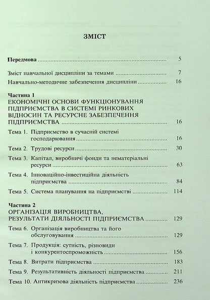 Business Economics. Educational and methodological manual / Економіка підприємства. Навчально-методичний посібник Майя Федишин 9789664820452-3