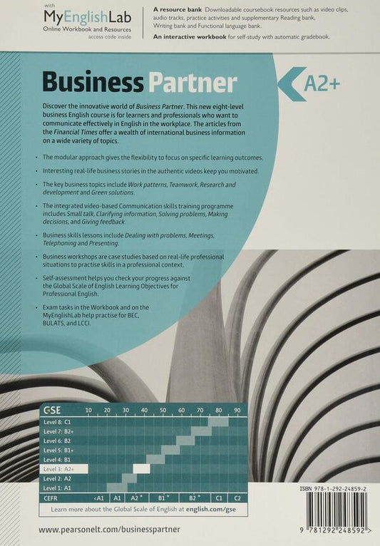 Business Partner A2 + Coursebook and Standard MyEnglishLab Pack / Business Partner A2 + Coursebook and Standard MyEnglishLab Pack Льюис Лэнсфорд, Марк Пауэлл, Маргарет О'Кифф, Лиззи Райт, Рос Райт 9781292248592-2