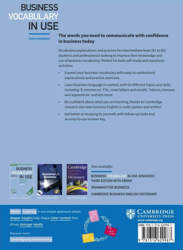 Business Vocabulary In Use. 3Rd Edition. Intermediate With Answers Linguist Bill Maskull / Билл Маскалл 97813166299870-2