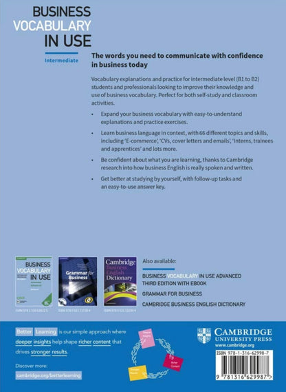 Business Vocabulary In Use. 3Rd Edition. Intermediate With Answers Linguist Bill Maskull / Билл Маскалл 97813166299870-2