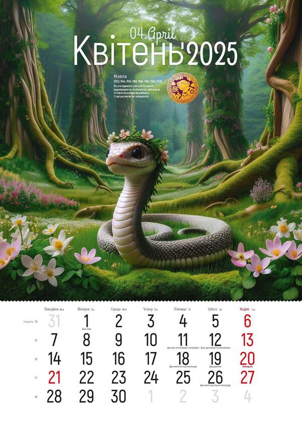 Calendar 2025. Year Of The Snake / Календар 2025. Рік змії / Author not specified 9772070119043-3