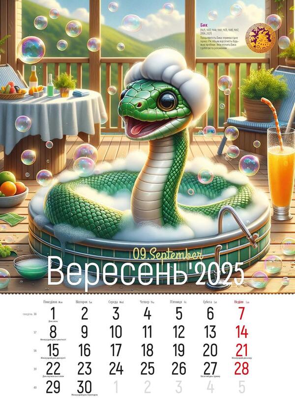 Calendar 2025. Year Of The Snake / Календар 2025. Рік змії / Author not specified 9772070119043-4