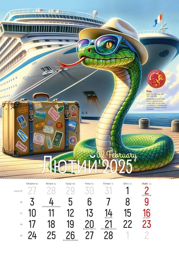 Calendar 2025. Year Of The Snake / Календар 2025. Рік змії / Author not specified 9772070119043-5