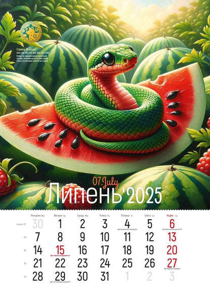 Calendar 2025. Year Of The Snake / Календар 2025. Рік змії / Author not specified 9772070119043-6