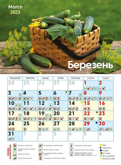 Calendar For 2025. Worldview. Sowing Calendar / Календар на 2025. Світовид. Посівний календар / Author not specified 9771995875881-3