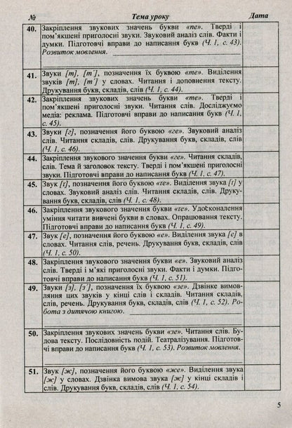 Calendar Planning. 1St Grade (According To Shiyan R. Program) For 2022-2023 N.Y. / Календарне планування. 1 клас (за програмою Шиян Р.) на  2022-2023 н.р. Irina Zharkova / Ірина Жаркова 9789660734708-6