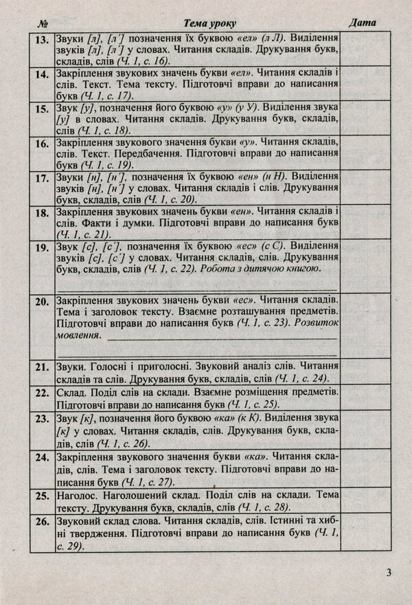 Calendar Planning. 1St Grade (According To Shiyan R. Program) For 2022-2023 N.Y. / Календарне планування. 1 клас (за програмою Шиян Р.) на  2022-2023 н.р. Irina Zharkova / Ірина Жаркова 9789660734708-4