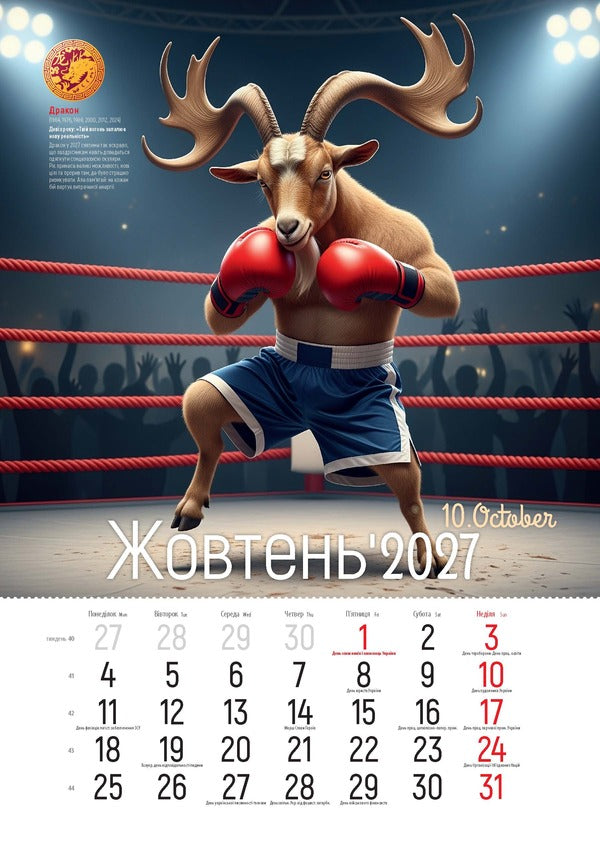Calendar The Year Of The Goat Will Bring Good Luck 2027 - Календар Рк кози удачу принесе 2027 - Author not specified 9772070119111-3