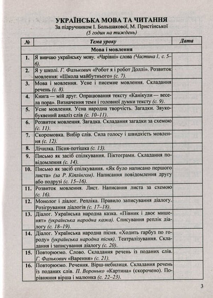 Calendar planning (according to the program of R. Shiyan). 2nd grade 2022-2023 born / Календарне планування (за програмою Р. Шияна). 2 клас 2022-2023 н.р. Ирина Жаркова 978-966-07-3685-6-4
