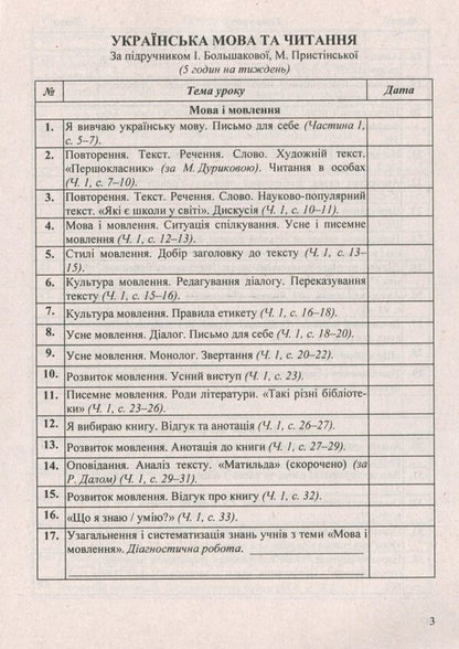 Calendar planning (according to the program of R. Shiyan). 3rd grade 2022-2023 born / Календарне планування (за програмою Р. Шияна). 3 клас 2022-2023 н.р. Ирина Жаркова 978-966-07-3706-8-4