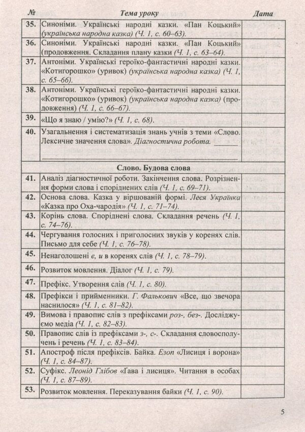 Calendar planning (according to the program of R. Shiyan). 3rd grade 2022-2023 born / Календарне планування (за програмою Р. Шияна). 3 клас 2022-2023 н.р. Ирина Жаркова 978-966-07-3706-8-6