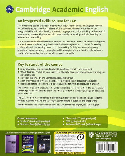 Cambridge Academic English B1+ Intermediate Student's Book / Cambridge Academic English B1+ Intermediate Student's Book Крейг Тэн 978-0521165198-2