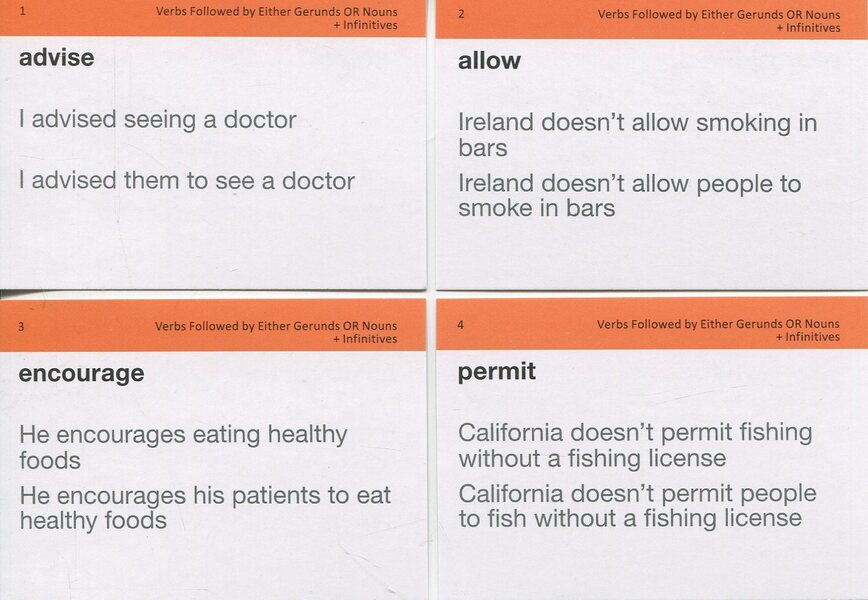 Cards English Words. Gerund 1 & Gerund 2 (210 Cards) / Картки англійський слів. Gerund 1 & Gerund 2 (210 карток) / Author not specified 9786178456054-5