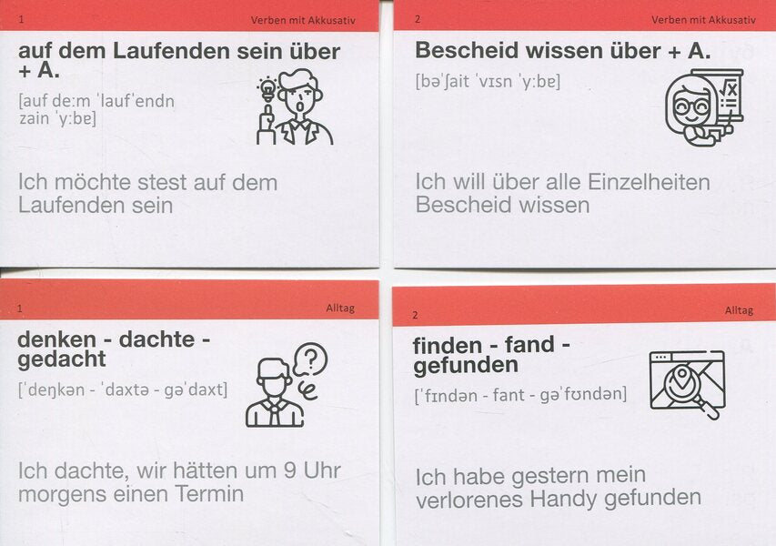 Cards Of German Words. Starke Verben & Phrasal Verbs (210 Cards) / Картки німецьких слів. Starke Verben & Phrasal Verbs (210 карток) / Author not specified 9786178456085-4