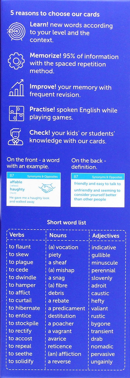 Cards for learning English words. IELTS. English to English / Картки для вивчення англійських слів. IELTS. English to english  978-617-7702-34-3-3